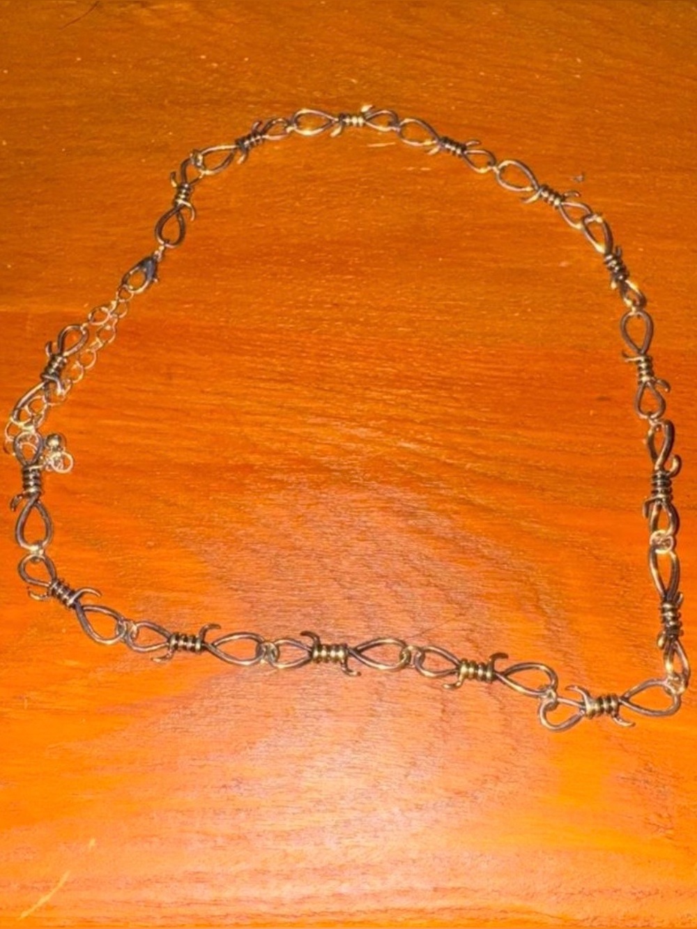 silver paperclip necklace